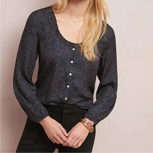 ANTHROPOLOGIE Dolan  Marilyn Leopard Print Top